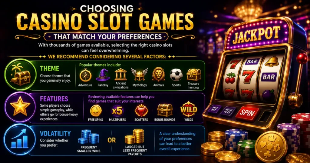 Choosing Casino Slot Games That Match Your Preferences